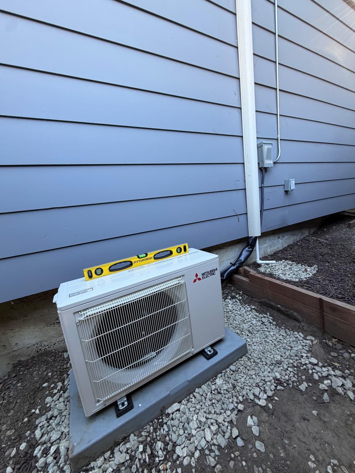 Mitsubishi ductless mini split repair and installation in Sherman Oaks, CA — job photo by Airmaker HVAC Inc.