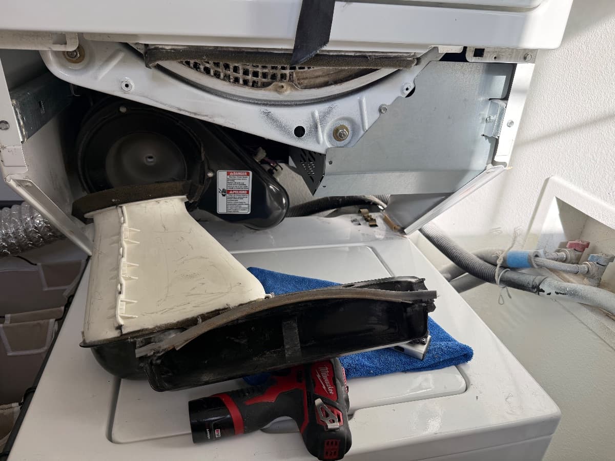 Completed dryer repair work in Los Angeles by iRoss Appliance Repair